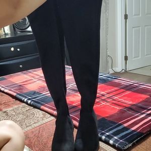 Black over the knee boots
